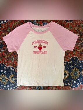 Retro strawberry shortcake Raglan T-shirt